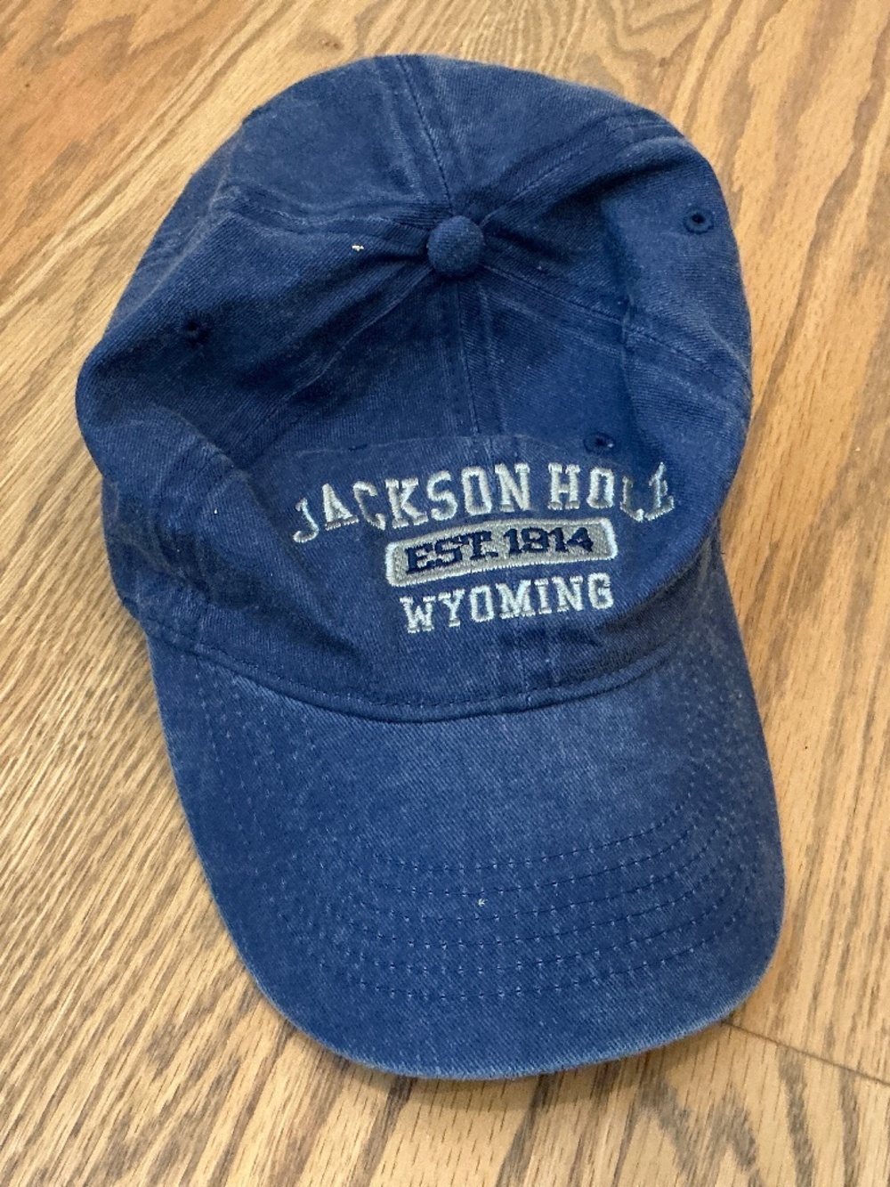 Jackson Hole Wyoming Est 1914 Denim Baseball Cap